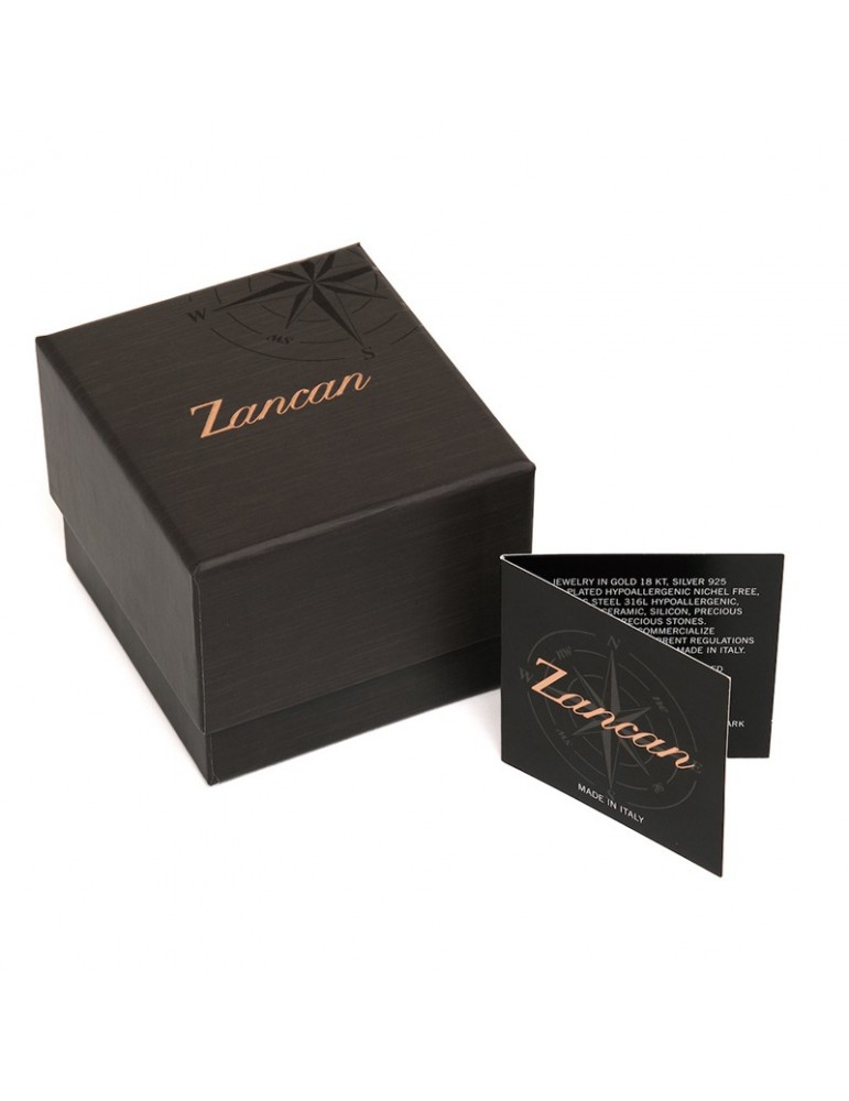 Zancan Cufflinks for Men - 925% Silver Cosmostone with Black Spinels - 0