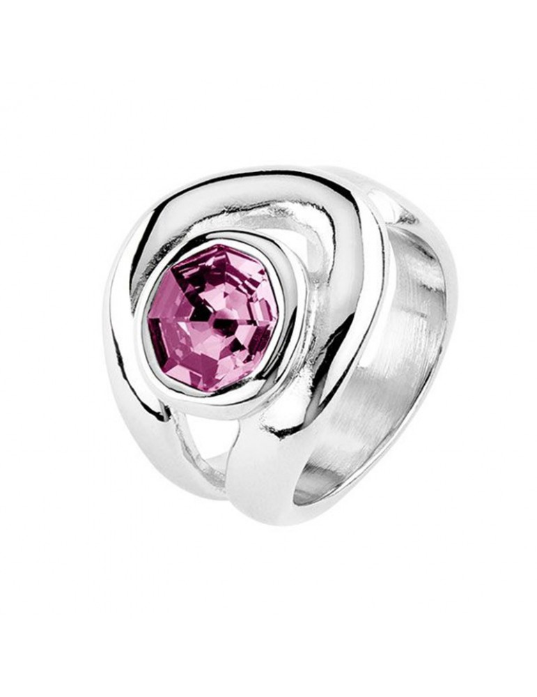 Anello Uno De 50 Donna - My Way con Cristallo Swarovski Rosa - 0