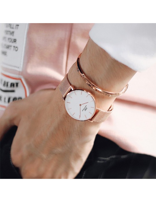 Bracciale Daniel Wellington - Cuff - Rose Gold - Misura L - DW00400001