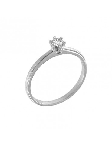 Anello Picca Solitario con Diamante da Donna - 0