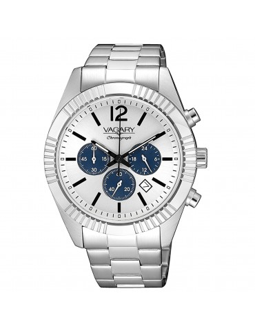 Orologio Vagary - Timeless - Cronografo 41mm Argento Blu - IV4-519-13