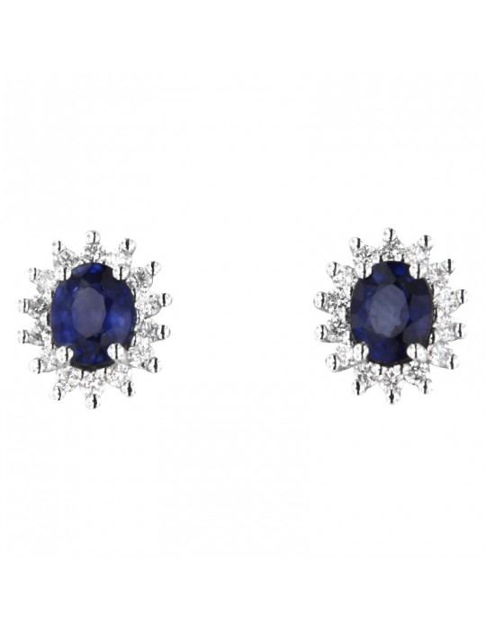 Orecchini Davite&Delucchi - Oro - Diamanti - Zaffiri 1,00 ct - BB009134ZF