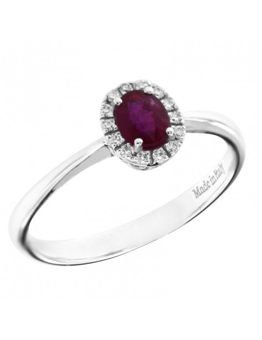 Anello Davite&Delucchi Fantasia - Oro - Diamanti - Rubino - AA0305073S