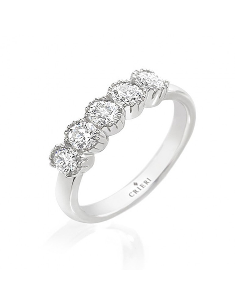 Riviere Crieri - Musa Ring in White Gold with Diamonds - 0