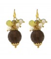 Sikè Woman's Quartz Hydrothermal and Pearls Earrings - 0