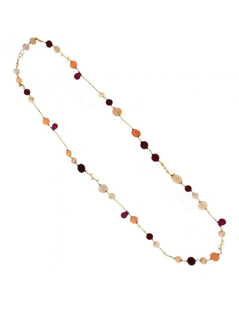 SIKÈ NECKLACE WITH QUARTZ AND PEARLS - 0
