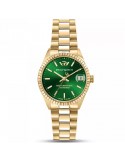 Philip Watch Woman's Watch - Caribe Time and Date 31mm Gold Green - 0