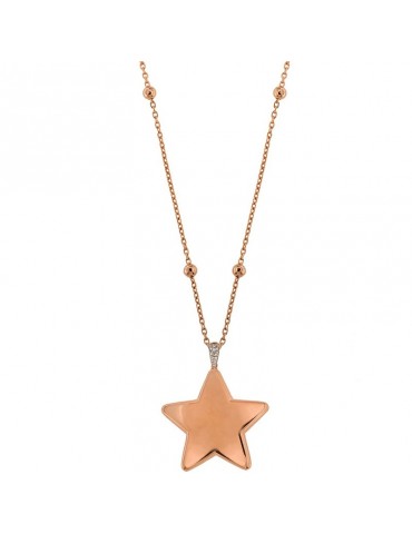Rue Des Mille Necklace - Go Big Electroformed Star Rose Gold - 0