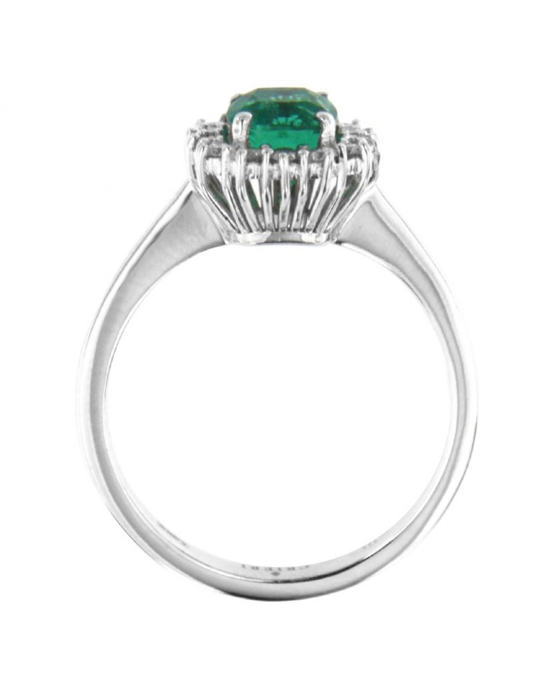 Anello Crieri - Bogotá - Oro - Diamanti - Smeraldo 0,89 ct - AFUPPK089EC1140R