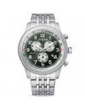 Citizen Men's Eco-Drive Chronograph Aviator Chronograph Green 43mm Watch - 0