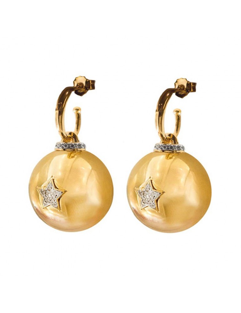 Orecchini Rue Des Mille - Starball Giga Sfera - Stelle Gold - ORZ012M3AU