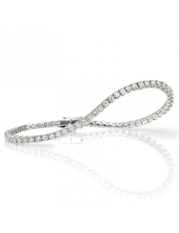 Crieri Tennis Bracelet Woman's - Classic in 18K White Gold with White Diamonds 1.18 ct - 0