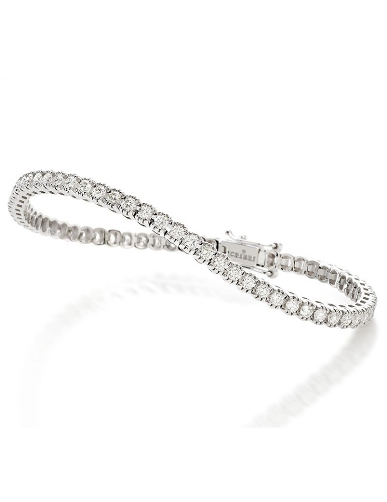 Tennis Bracelet Crieri Woman - Musa in 18K White Gold with White Diamonds 0.48 ct - 0