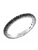 Anello Crieri - Aeterna - Oro Bianco - Diamanti Neri 0,65 ct - AETAEK065BLP150
