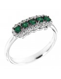 Anello Davite&Delucchi - Oro - Diamanti - Smeraldi 0,39 ct - AA031512SM