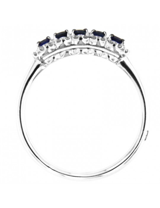 Anello Davite&Delucchi - Oro - Diamanti - Zaffiri 0,42 ct - AA031512ZF