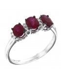 Anello Davite&Delucchi Trilogy - Oro - Diamanti - Rubini 1,30 ct - AA031667RB