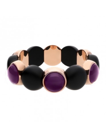 Bracciale Roberto Demeglio - Dama - Dorato - Nero - AU9D4MRV6NS