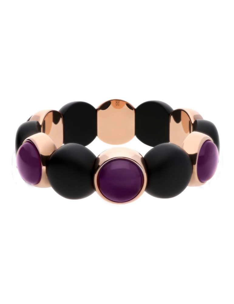 Roberto Demeglio Bracelet Black Lady with Hard Stones for Women - 0