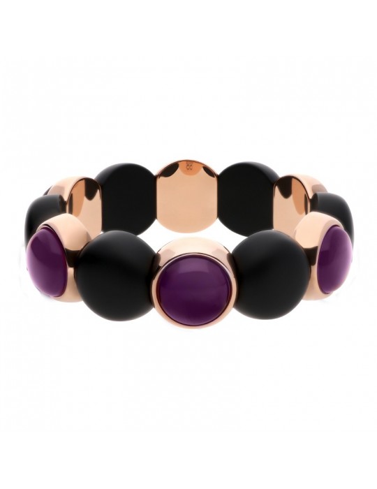 Roberto Demeglio Bracelet Black Lady with Hard Stones for Women - 0