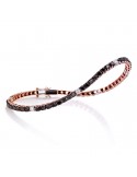 Tennis Bracelet Crieri Woman - Lucciole in 18K Rose Gold with White Diamonds and Black Diamonds 3.60 ct - 0