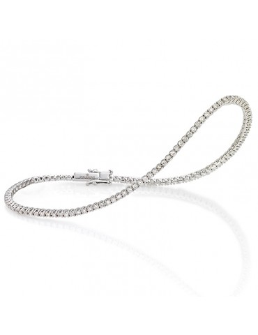 Tennis Woman's Bracelet Crieri - Classic in 18K White Gold with White Diamonds 0.70 ct - 0