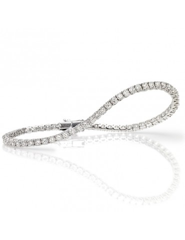 Tennis Bracelet Crieri Woman - Classic in 18K White Gold with White Diamonds 1.45 ct - 0