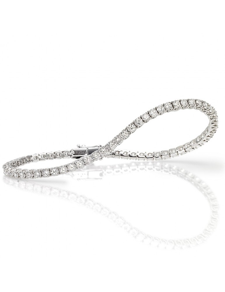 Tennis Bracelet Crieri Woman - Classic in 18K White Gold with White Diamonds 1.45 ct - 0