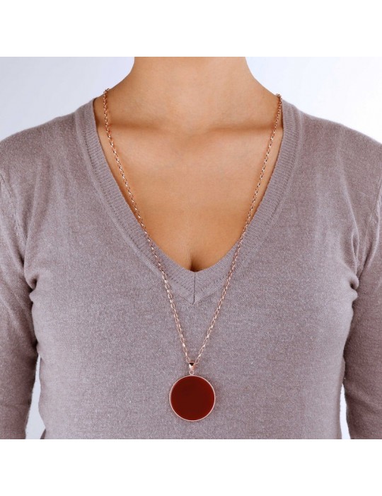 NECKLACE WITH NATURAL BRONZALLURE STONES - 0