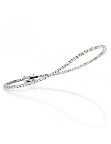 Crieri Woman's Tennis Bracelet - Icon in 18K White Gold with White Diamonds 0.50 ct - 0