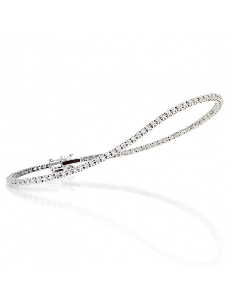 Crieri Woman's Tennis Bracelet - Icon in 18K White Gold with White Diamonds 0.50 ct - 0