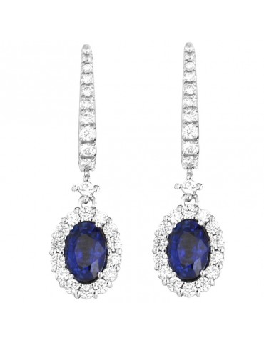Orecchini Davite&Delucchi - Oro - Diamanti - Zaffiri 1,10 ct - BB009503