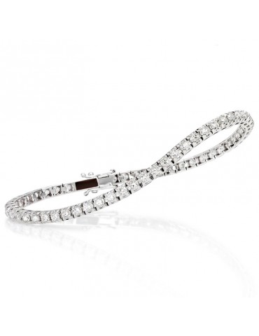 Crieri Woman's Tennis Bracelet - Icon in 18K White Gold with White Diamonds 1.50 ct - 0