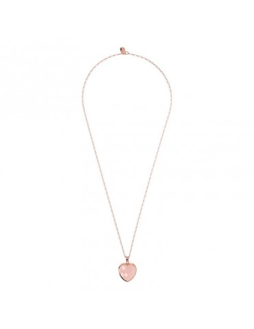 Bronzallure Rose Quartz Heart Necklace for Women - 0 2