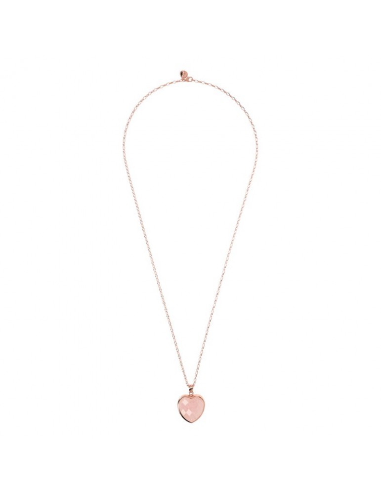 Collana Bronzallure - Pendente Cuore - Quarzo Rosa  - WSBZ00048LGR