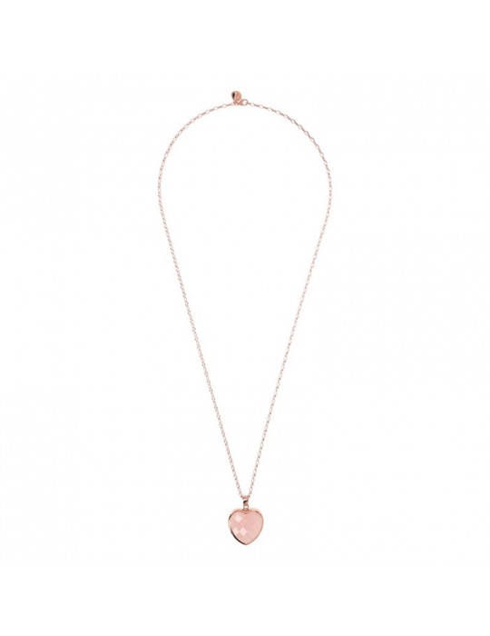 Collana Bronzallure - Pendente Cuore - Quarzo Rosa  - WSBZ00048LGR