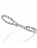 Tennis Bracelet Crieri Woman - Victoria in 18K White Gold with White Diamonds 1.18 ct - 0