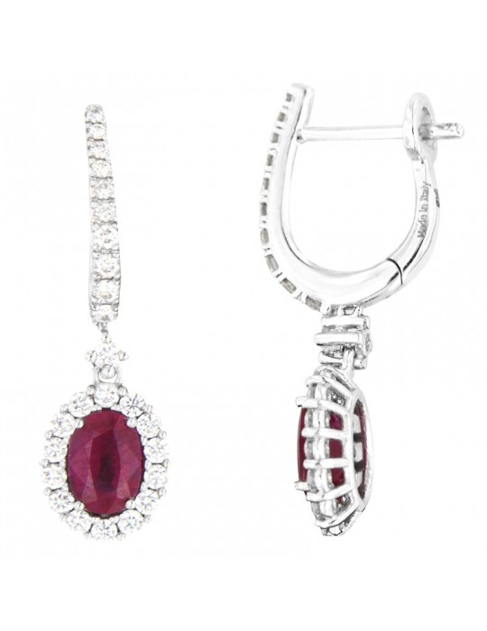 Orecchini Davite&Delucchi - Oro - Diamanti - Rubini 1,10 ct - BB009503RB