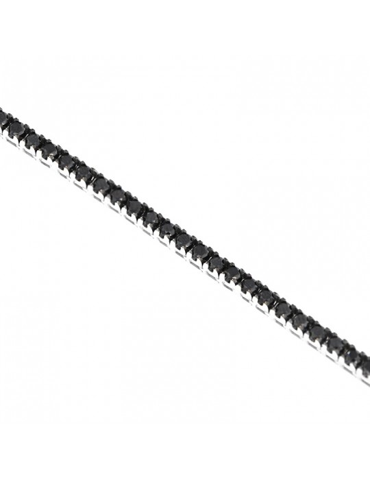 Davite & Delucchi Tennis Bracelet - in 18 carat White Gold with Black Diamonds 4.00 ct - 0
