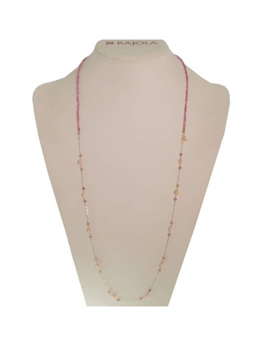 Rajola Woman's Necklace - Anita with Pink Tourmaline and Pink Coral - 0