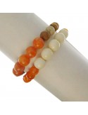 Rajola Woman Bracelet - Link with Calcite, Agate, Jasper Bone and Carnelian - 0
