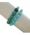 Rajola Woman's Bracelet - Link with Turquoise Paste, Aventurine and Green Agate - 0