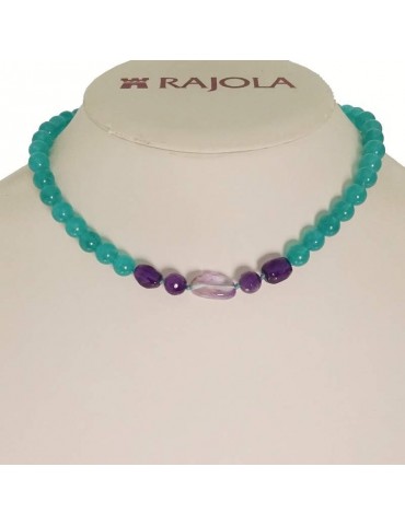 Collana Rajola - Soleil - Giada Verde - Ametista - Madreperla -546881C
