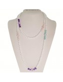 Collana Rajola - Soleil - Pasta Bianca - Ametista - Amazzonite -546888