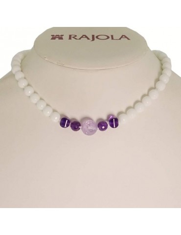 Collana Rajola Donna - Soleil - Pasta Bianca - Ametista - 546888C