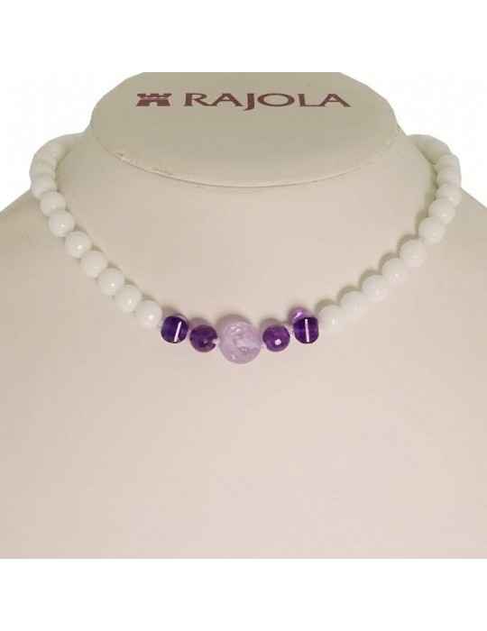 Collana Rajola Donna - Soleil - Pasta Bianca - Ametista - 546888C