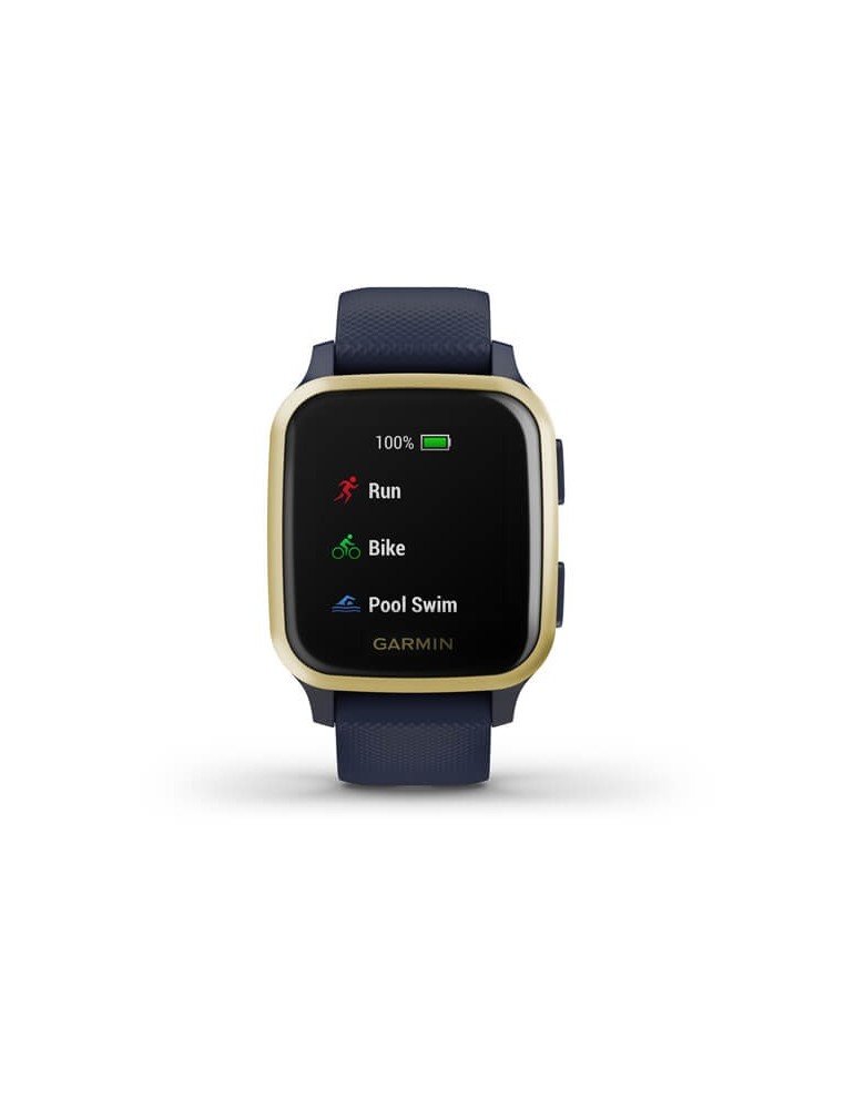 Garmin Venu® Sq Music Edition 37 mm Navy Light Gold Watch