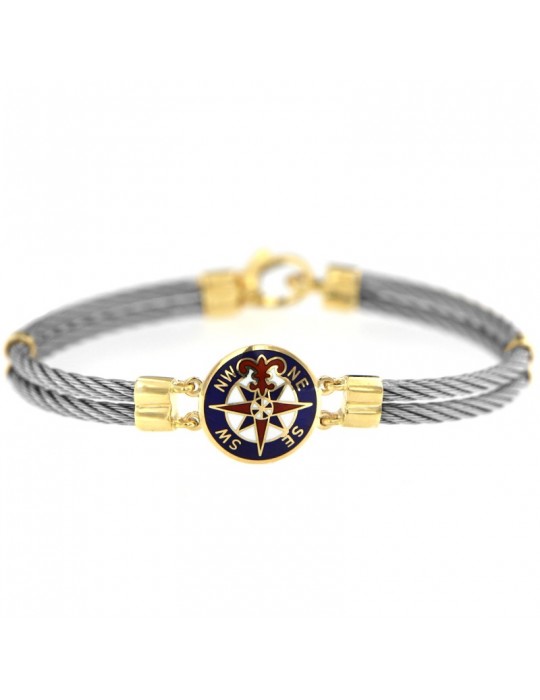 Bracciale Giovepluvio Uomo - Rosa dei Venti in Oro 18 Carati - 0