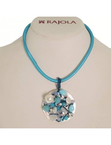 Collana Rajola - Tresor - Perle, Pasta Turchese - Acquamarina - 546921