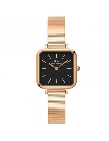 Daniel Wellington Woman's Watch - Square Studio 22x22mm Black Rose Gold - 0